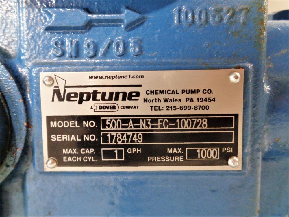 Neptune Metering Pump 500-A-N3-EC-100728 with Leeson 1/3 HP Motor